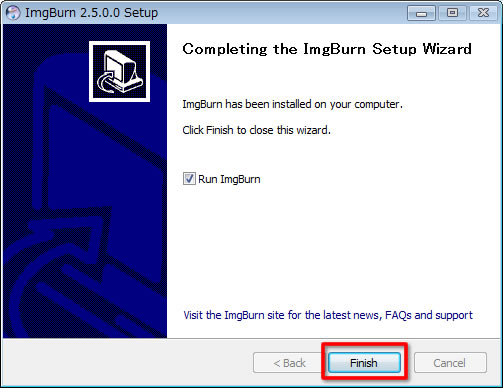 ImgBurnインストーラ－